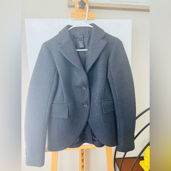 NWT Marc by Marc Jacobs CAVIAR GREY Wool Coat Sz 2 - Picture 2 of 10